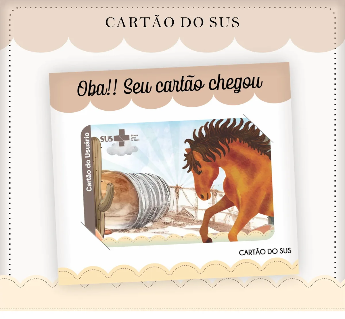 Cartão Sus Cavalinho 2 Cartão Sus Cavalinho