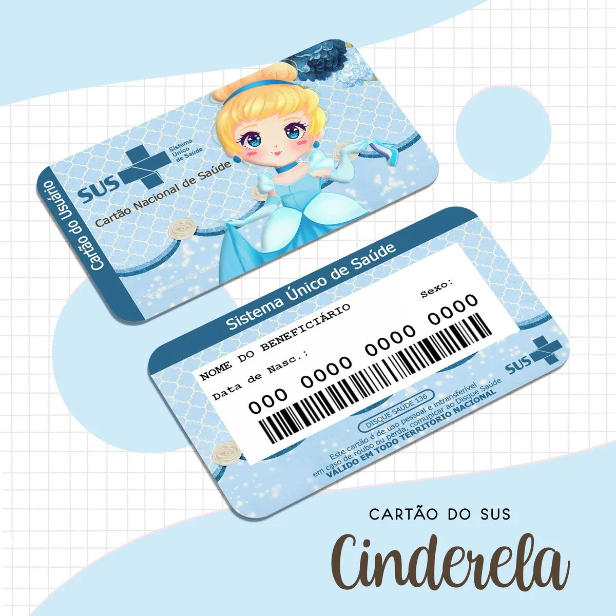 Cartão Sus Cinderela 1 Cartão Sus Cinderela