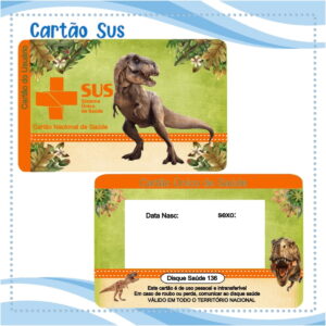 Cartão Sus Dinossauro - Arquivo Digital