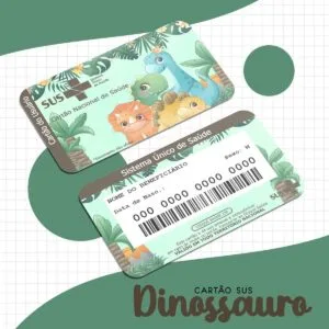 Cartão Sus Dinossauro Menino