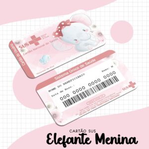 Cartão Sus Elefante Menina