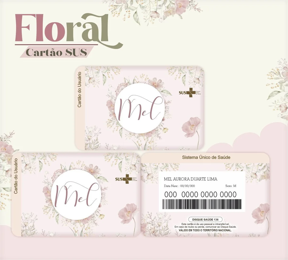 Cartão Sus Floral Flores 1 Cartão Sus Floral Flores