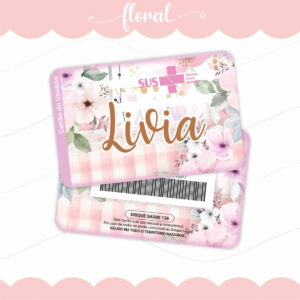 Cartão Sus Floral Rosa - Arquivo Digital