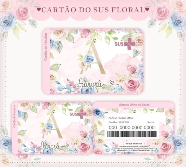 Cartão Sus Floral Rosinha