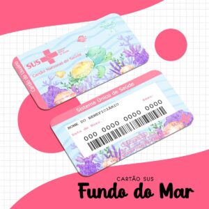 Cartão Sus Fundo do Mar Menina