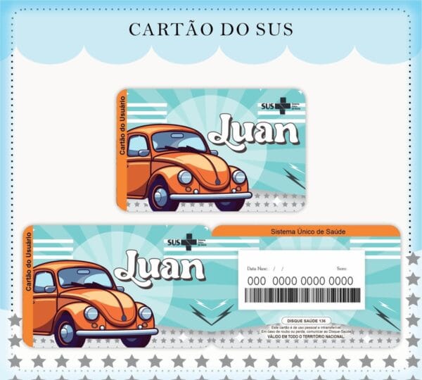 Cartão Sus Fusca