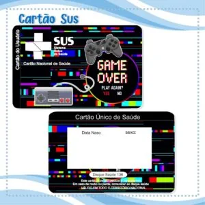 Cartão Sus Gamer Menino 21 Cartão Sus Gamer Menino