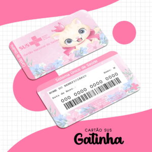 Cartão Sus Gatinha Menina - Arquivo Digital