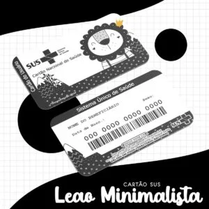 Cartão Sus Leão Minimalista 12 Cartão Sus Leão Minimalista