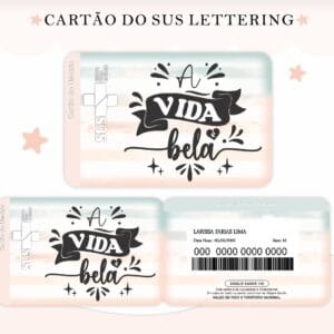 Cartão Sus Lettering Menina