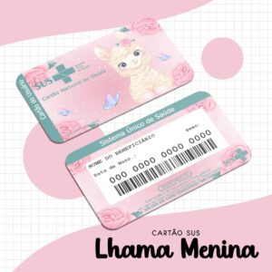 Cartão Sus Lhama Menina