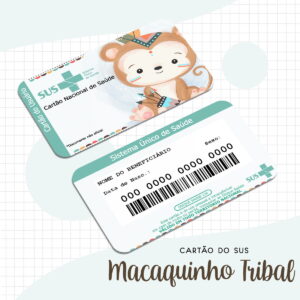 Cartão Sus Macaco Tribal