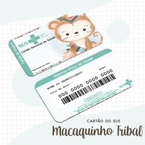 Cartão Sus Macaco Tribal 20 Cartão Sus Macaco Tribal