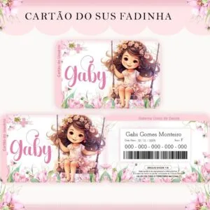 Cartão Sus Menina Fada 2 Cartão Sus Menina Fada