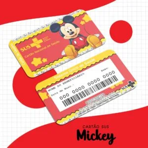 Cartão Sus Mickey 20 Cartão Sus Mickey