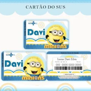 Cartão Sus Minions 20 Cartão Sus Minions