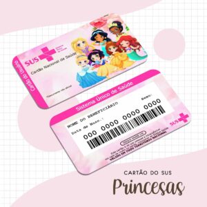 Cartão Sus Princesas Pink