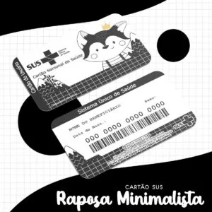 Cartão Sus Raposa Minimalista 22 Cartão Sus Raposa Minimalista