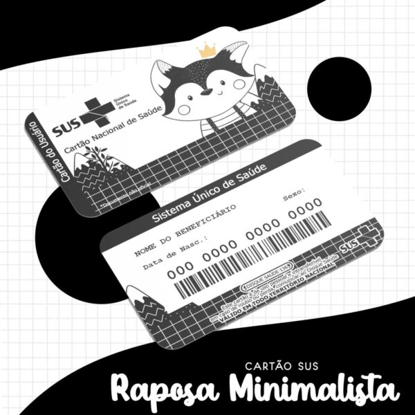 Cartão Sus Raposa Minimalista