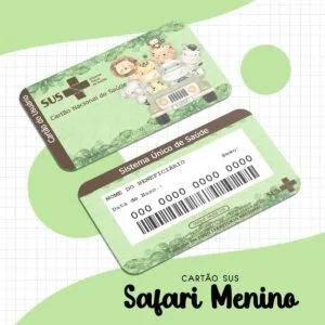 Cartão Sus Safari Menino 17 Cartão Sus Safari Menino