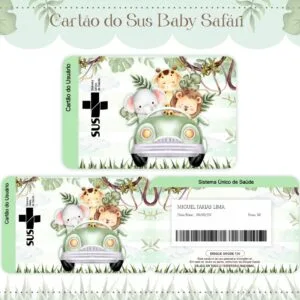 Cartão Sus Safari Verde 12 Cartão Sus Safari Verde