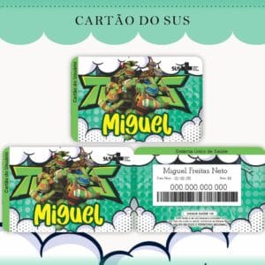Cartão Sus Tartarugas Ninjas