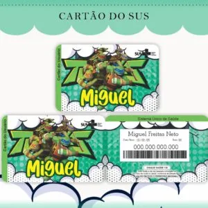 Cartão Sus Tartarugas Ninjas 23 Cartão Sus Tartarugas Ninjas