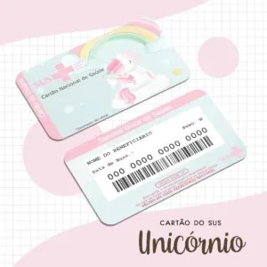 Cartão Sus Unicórnio 20 Cartão Sus Unicórnio