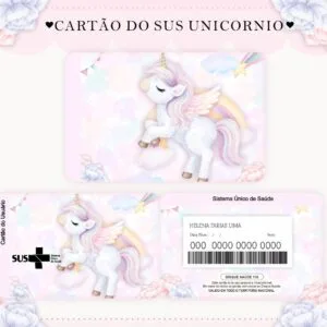 Cartão Sus Unicórnio Aquarelado 10 Cartão Sus Unicórnio Aquarelado