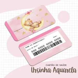 Cartão Sus Ursinho Aquarela 6 Cartão Sus Ursinho Aquarela