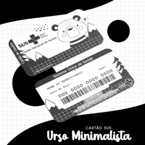 Cartão Sus Ursinho Minimalista - Arquivo Digital