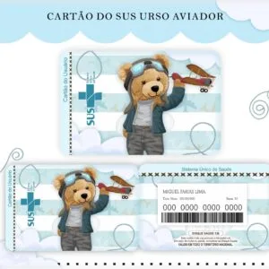 Cartão Sus Urso Aviador