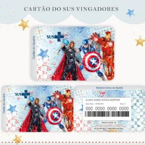 Cartão Sus Vingadores 31 Cartão Sus Vingadores