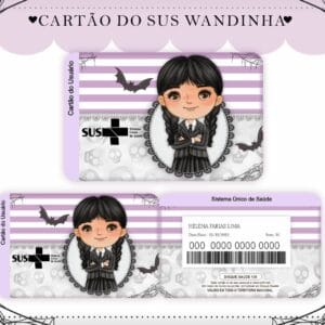 Cartão Sus Wandinha