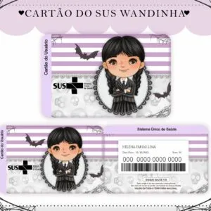 Cartão Sus Wandinha 35 Cartão Sus Wandinha