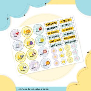 Cartela Stickers/Adesivos Bebê