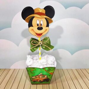 centro de mesa mickey safari arquivo digital decoracao mesa