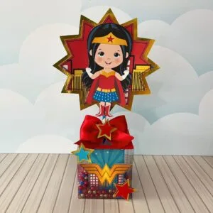 Centro de Mesa Mulher Maravilha Cute 14 Centro de Mesa Mulher Maravilha Cute