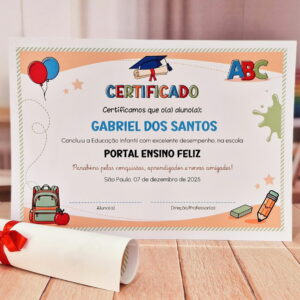Certificado Abc - Arquivo Digital para Imprimir
