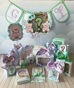 Chá Revelação Lilás com Verde
