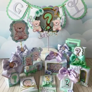 Chá Revelação Lilás com Verde