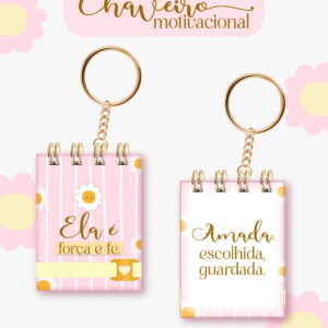 Chaveiro Motivacional Feminino - para Imprimir e Encadernar 15 Chaveiro Motivacional Feminino - para Imprimir e Encadernar