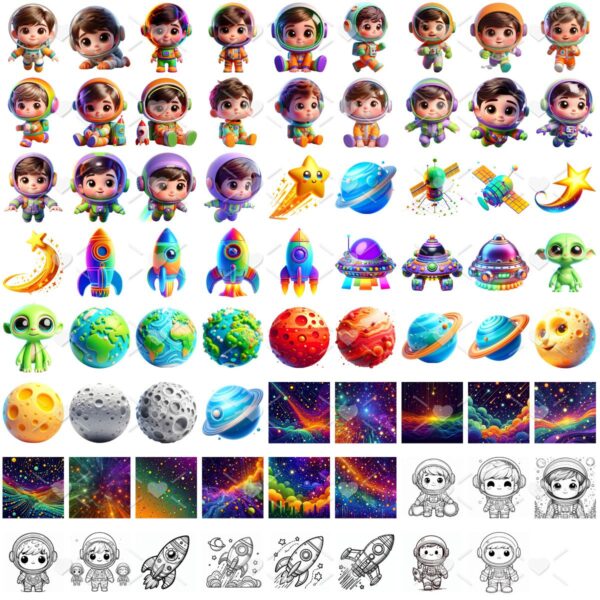 Cliparts Astronauta Imagens Png 3d Cute Baby Menino