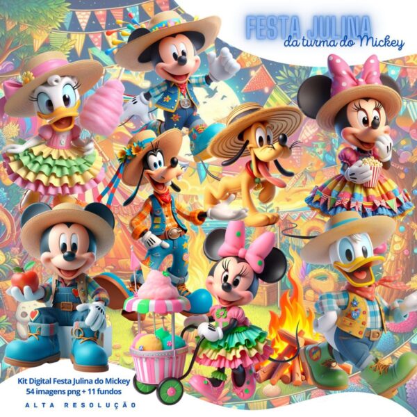 Cliparts Festa Julina Mickey Png Imagens Baby 3D Cute Bebês
