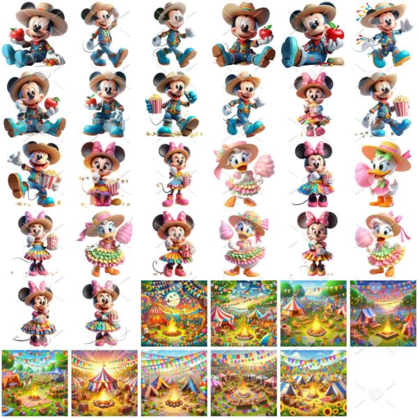 Cliparts Festa Julina Mickey Png Imagens Baby 3D Cute Bebês