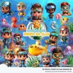 Cliparts Fundo do Mar 3D Menino Png Imagens Baby 3D Cute