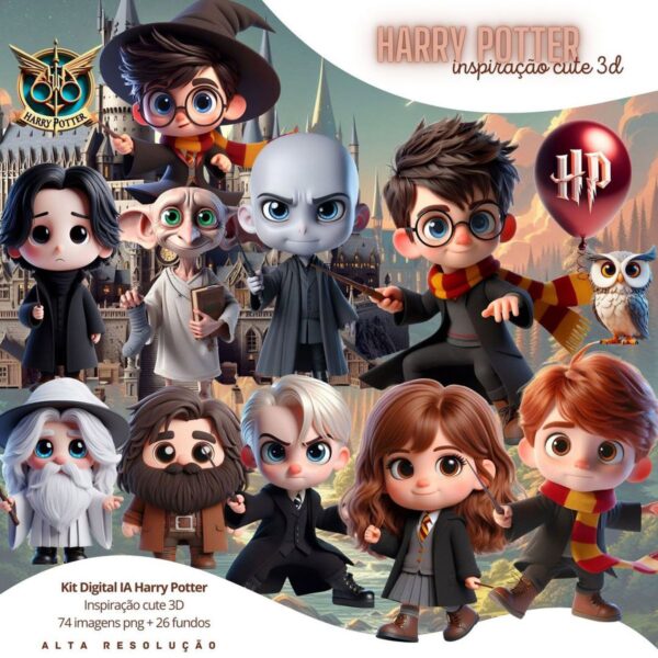 Cliparts Harry Potter Baby Imagens Png 3D Cute