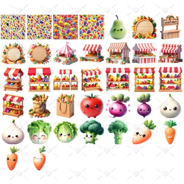 Cliparts Hortifruti Imagens Png Frutas Fofas Morango Abacate