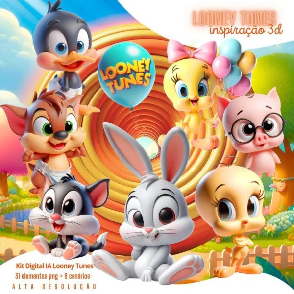 Cliparts Looney Tunes Png Imagens Baby 3D Cute Bebês