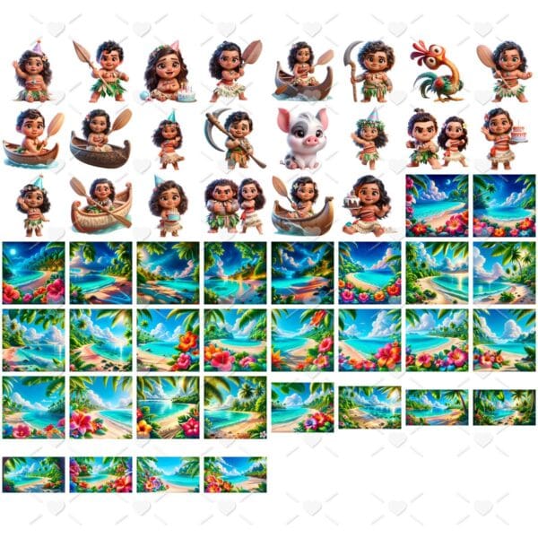 Cliparts Moana Baby Imagens Png Transparente 3D Cute Bebê